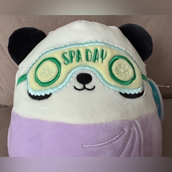 Kellytoy Stanley the Spa Day Panda Squishmallow Wellness Squad Plush Stuffed Toy - Picture 3 of 13